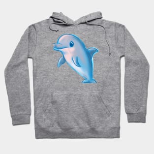 Cute Dolphin Drawing Hoodie